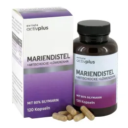 Activplus Pestrec mariánsky + artičok + púpavové kapsuly, 120 kusov