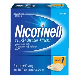 NICOTINELL 21 mg / 24-hodinové nikotínové náplasti, sila náplasti silná (1), 30 ks