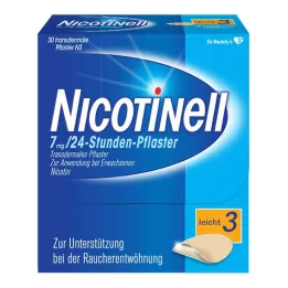 NICOTINELL 7 mg / 24-hodinové nikotínové náplasti, sila náplasti svetlá (3), 30 ks