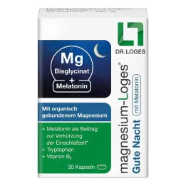 Magnesium Loges Good Night s kapsulami melatonínu, 30 ks
