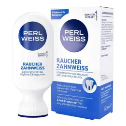 Perleťová biela fajčiarska zubná pasta na bielenie zubov, 50 ml